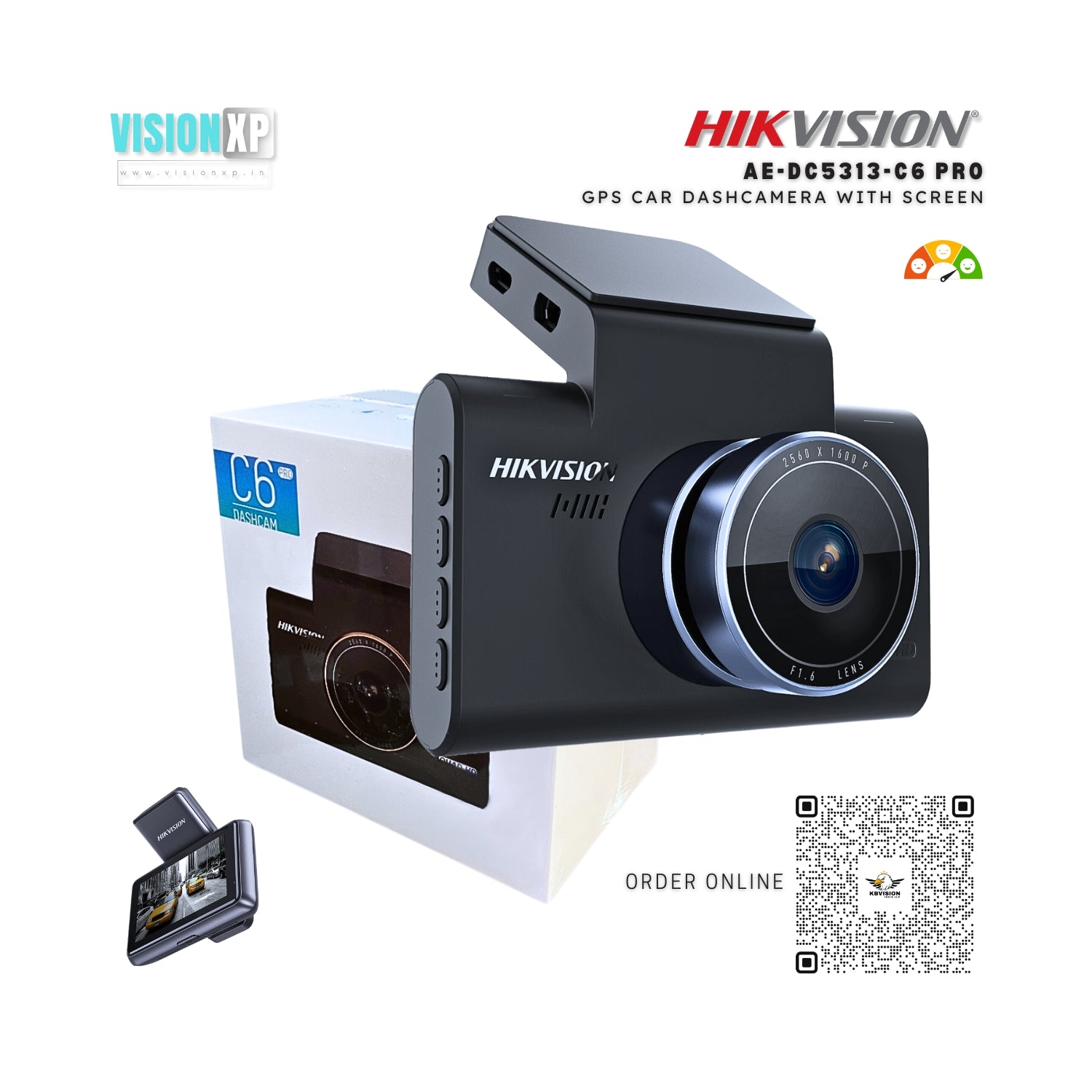 Hikvision AE-DC5313-C6 Pro GPS Car Dashcam with Screen Hikvision AE-DC5313-C6 Pro GPS Car Dashcam with Screen